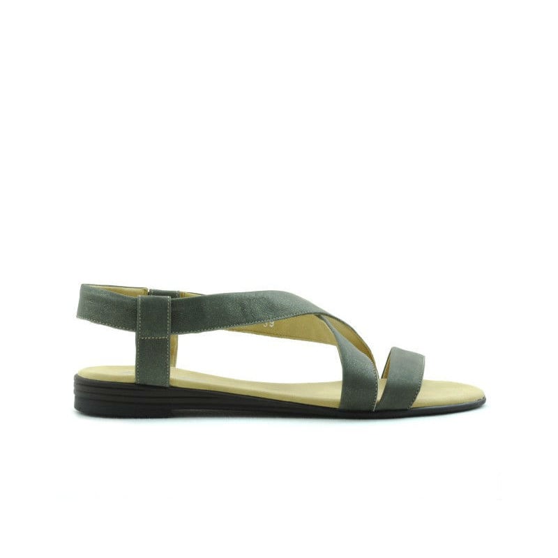 Damen Sandalen 5010 khaki perlglanz