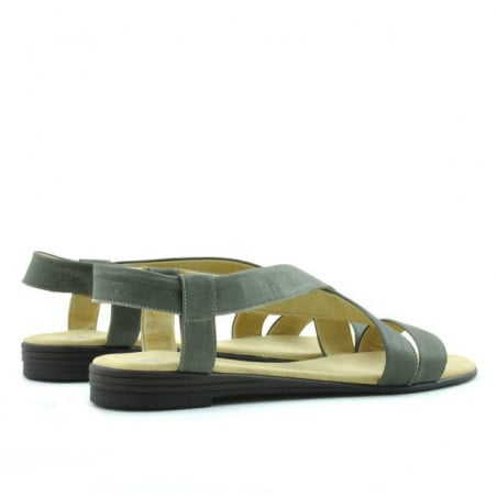 Damen Sandalen 5010 khaki perlglanz