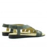 Damen Sandalen 5010 khaki perlglanz