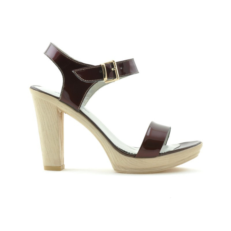 Damen Sandalen 5022 Lack Bordeaux