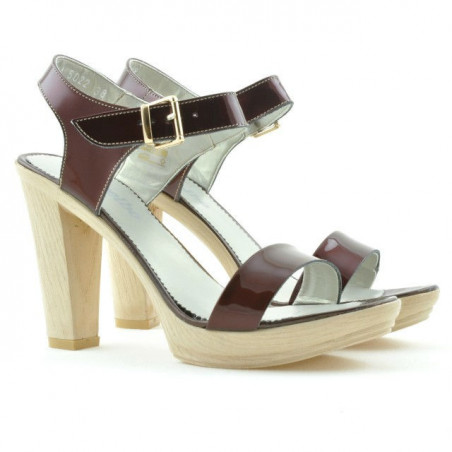 Damen Sandalen 5022 Lack Bordeaux