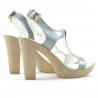 Damensandalen 5018 in silbernem Lackleder