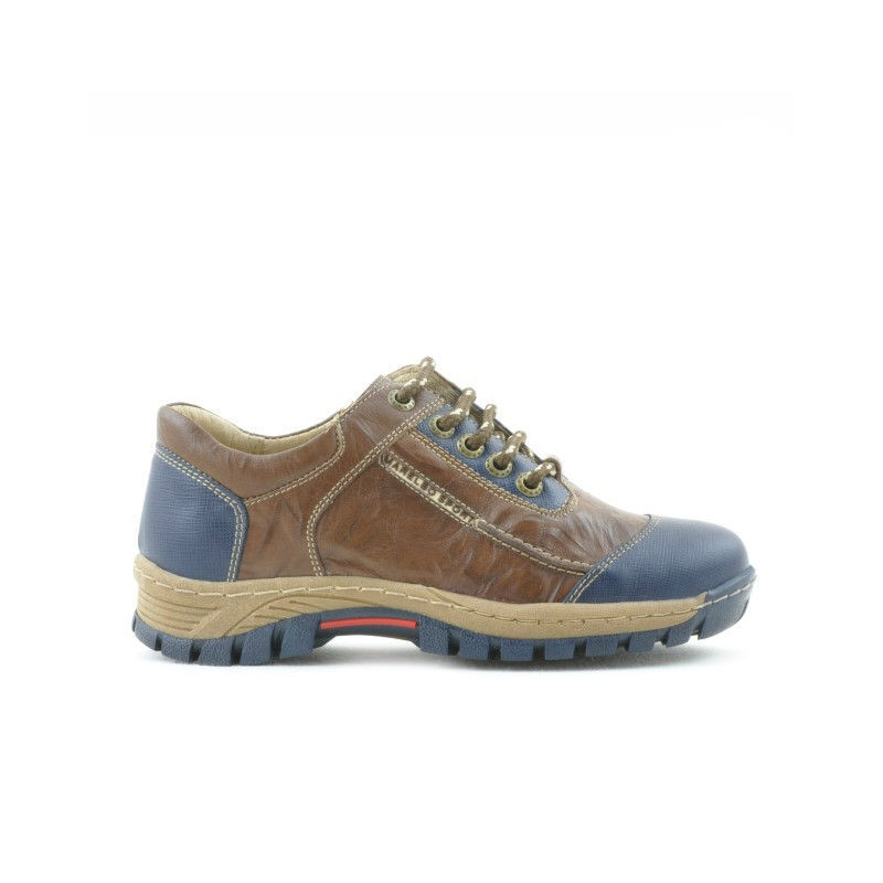 Kinderschuhe 137 Indigo+Braun
