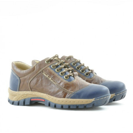 Kinderschuhe 137 Indigo+Braun