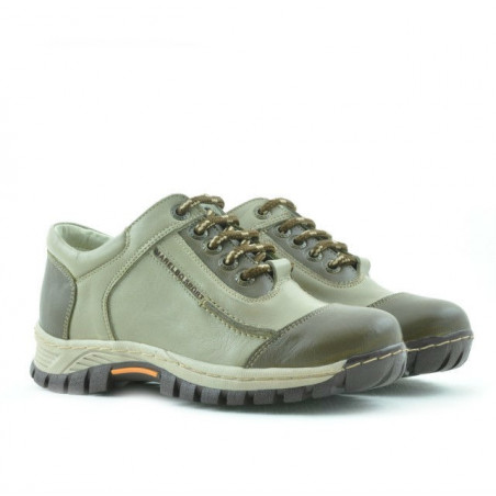 Kinderschuhe 137 khaki+beige