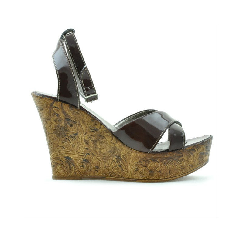 Damensandalen 5017 Lack Bordeaux