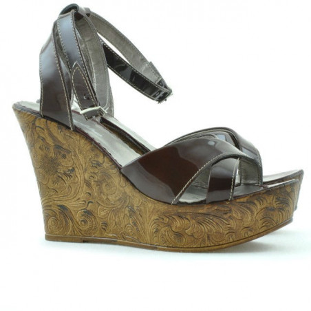 Damensandalen 5017 Lack Bordeaux