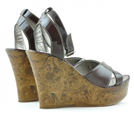 Damensandalen 5017 Lack Bordeaux