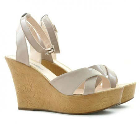 Damen Sandalen 5017 Lack Nude