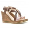 Damen Sandalen 5016 rosa lack kombiniert