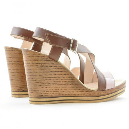 Damen Sandalen 5016 rosa lack kombiniert