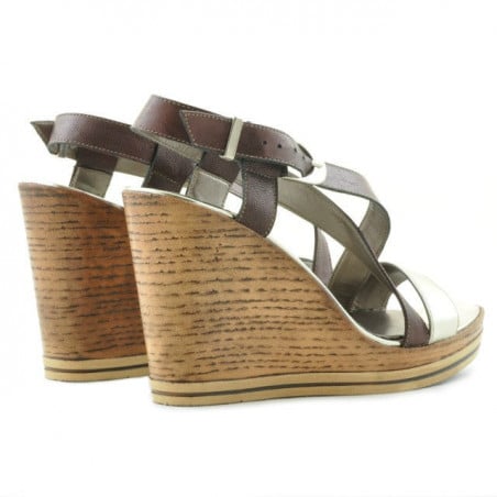 Damen Sandalen 5016 kombiniert gold