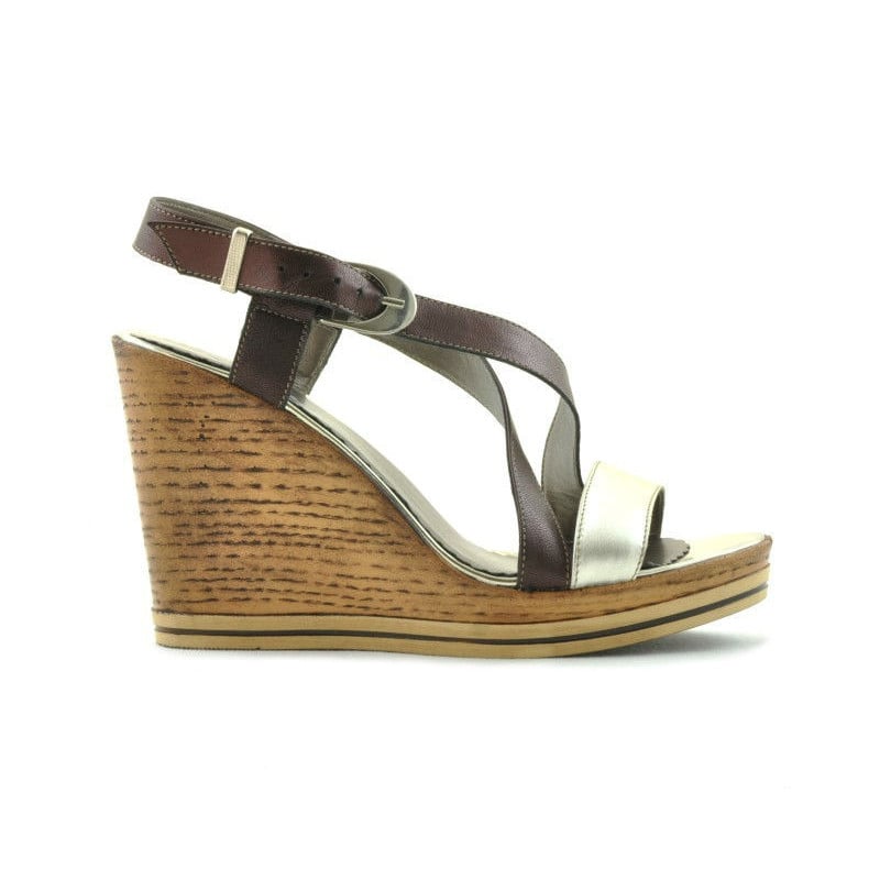 Damen Sandalen 5016 kombiniert gold