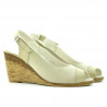 Damensandalen 5019 beige Lack kombiniert