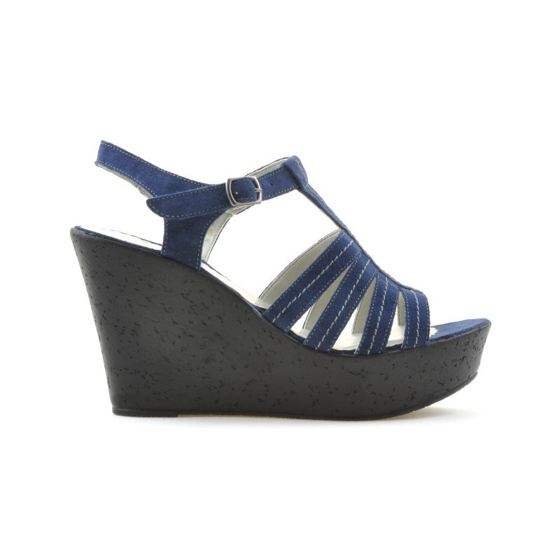 Damen-Sandalen 598 Indigo Velours