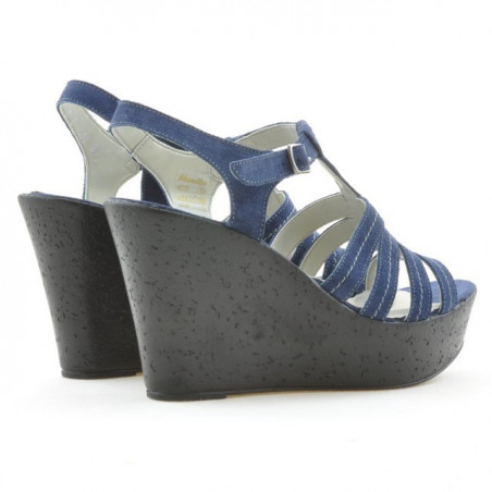Damen-Sandalen 598 Indigo Velours