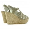 Damensandalen 598 Sand Velours
