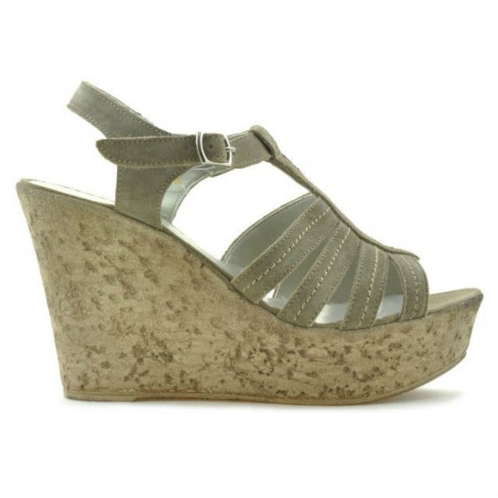 Damensandalen 598 Sand Velours Damensandalen 598 Sand Velours