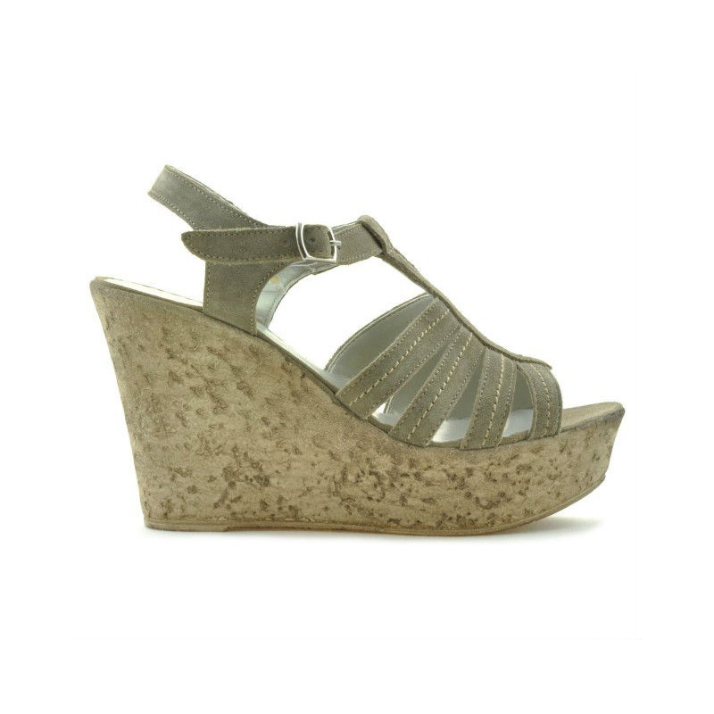 Damensandalen 598 Sand Velours