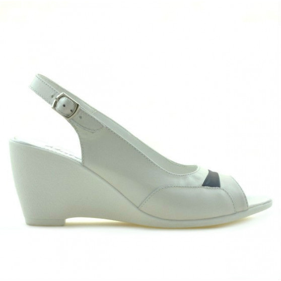 Damen Sandalen 599 Weiß+Indigo