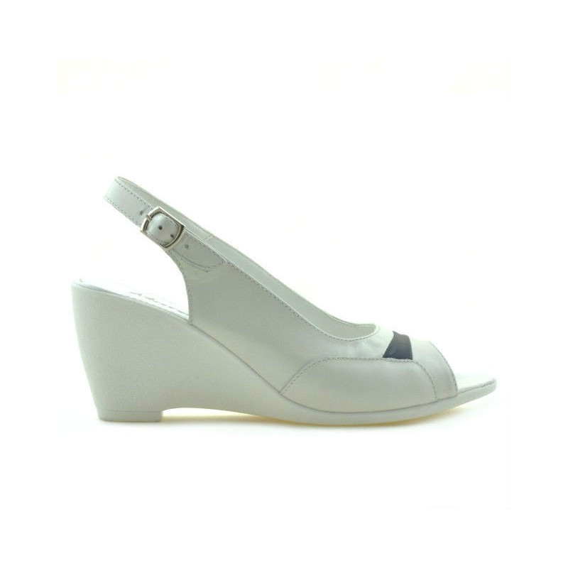 Damen Sandalen 599 Weiß+Indigo