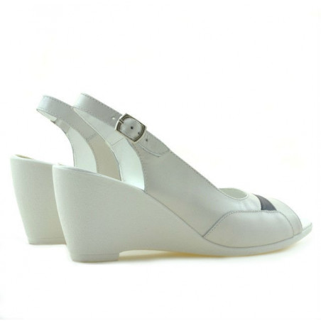Damen Sandalen 599 Weiß+Indigo