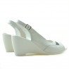 Damen Sandalen 599 Weiß+Indigo