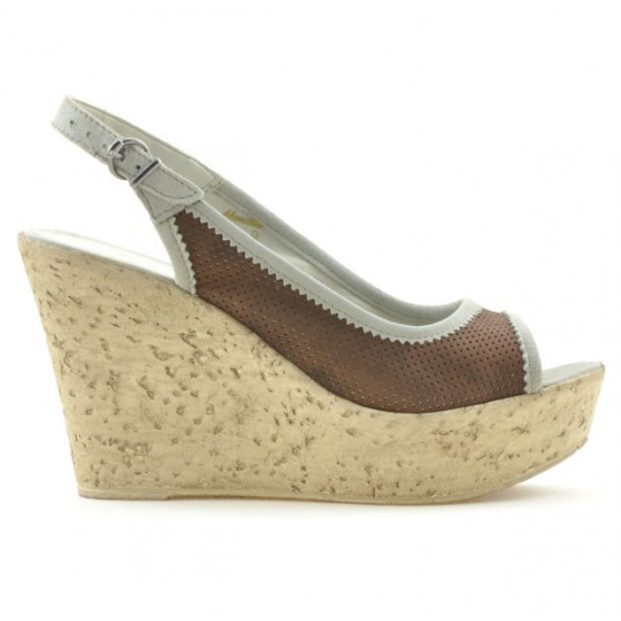 Damen-Sandalen 5001p schokolade perforiert Damen-Sandalen 5001p schokolade perforiert