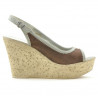 Damen-Sandalen 5001p schokolade perforiert