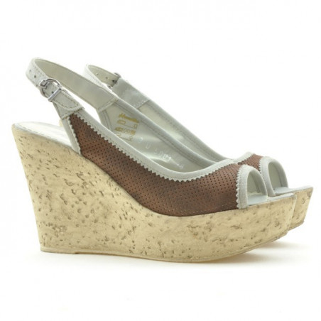 Damen-Sandalen 5001p schokolade perforiert