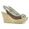 Damen-Sandalen 5001p schokolade perforiert