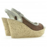 Damen-Sandalen 5001p schokolade perforiert