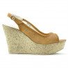Damen Sandalen 5001p braun perforiert