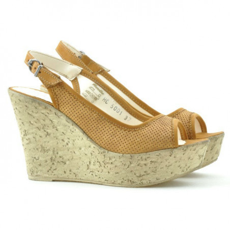 Damen Sandalen 5001p braun perforiert