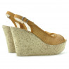 Damen Sandalen 5001p braun perforiert