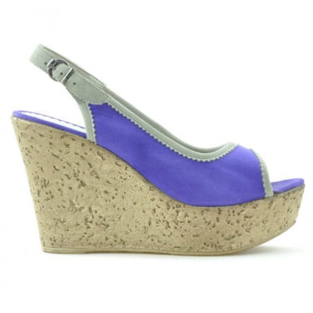 Damen Sandalen 5001 lila Veloursleder