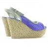 Damen Sandalen 5001 lila Veloursleder