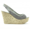 Damensandalen 5001p grau perforiert