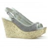 Damensandalen 5001p grau perforiert