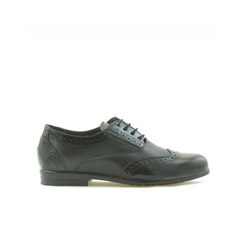 Schuhe Kinder 150 Kombination aus schwarzem Lack