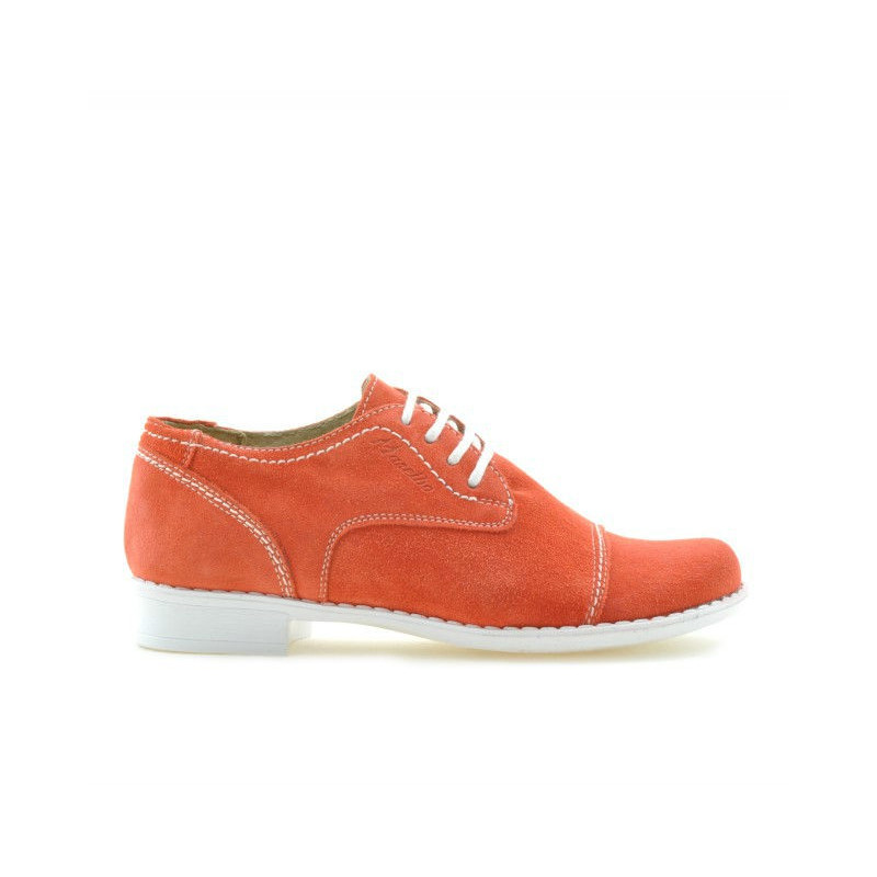 Kinder Schuhe 131 Korallenrot Velours
