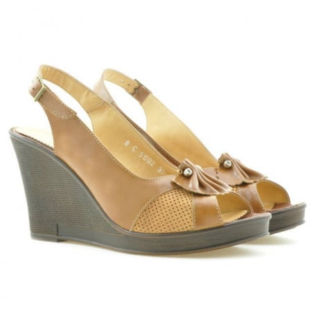 Damen Sandalen 5002 gewachstes Braun