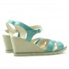 Damen Sandalen 5007 Lack Grün