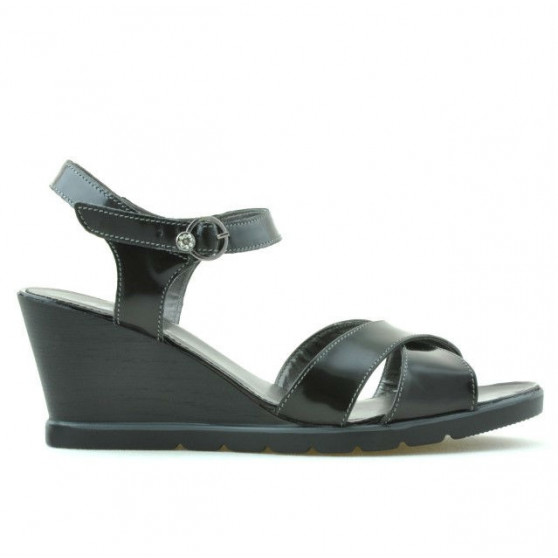 Damen Sandalen 5007 Lack Schwarz Damen Sandalen 5007 Lack Schwarz