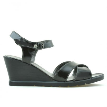 Damen Sandalen 5007 Lack Schwarz