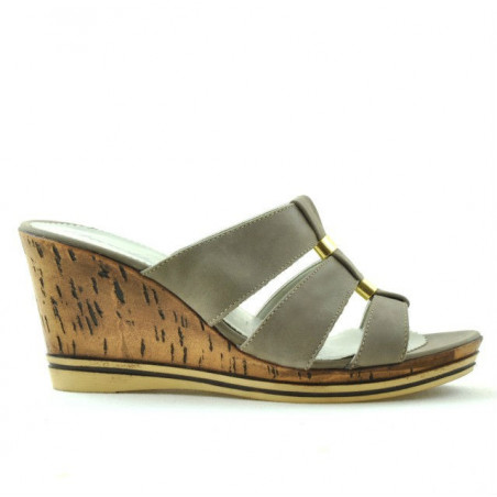 Damen Sandalen 5014 sandfarben satiniert