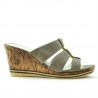 Damen Sandalen 5014 sandfarben satiniert