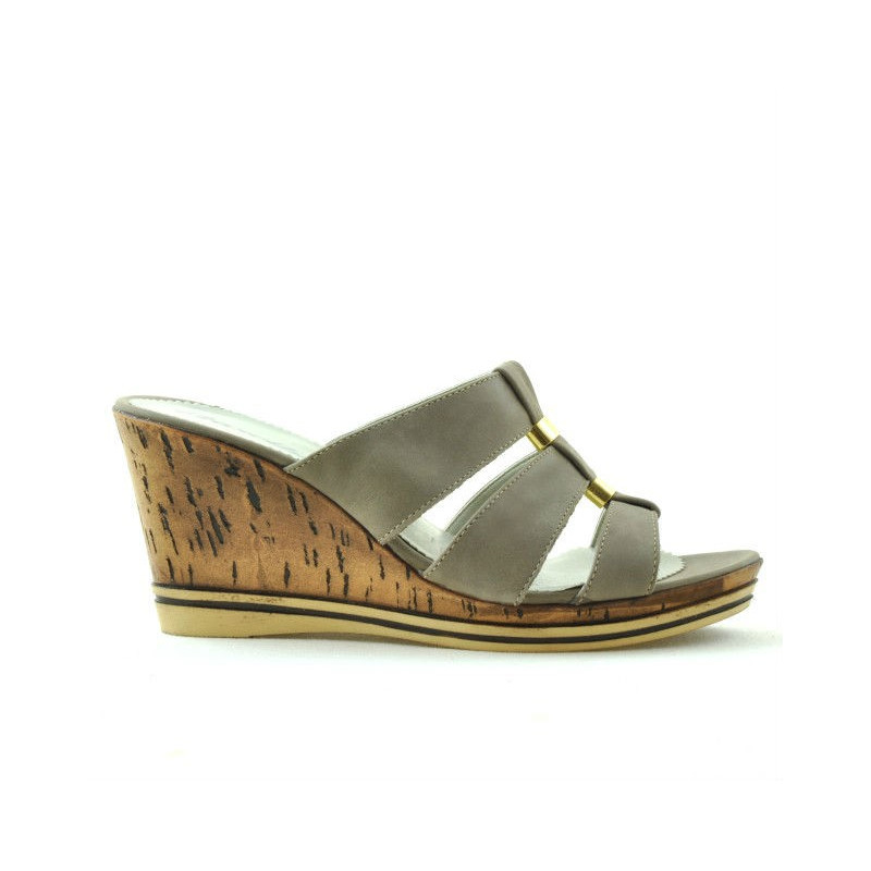 Damen Sandalen 5014 sandfarben satiniert