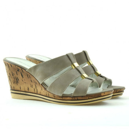 Damen Sandalen 5014 sandfarben satiniert