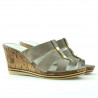 Damen Sandalen 5014 sandfarben satiniert